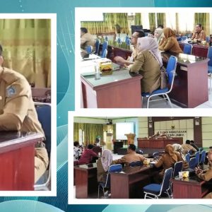 Rapat Lanjutan Pembahasan Permasalahan antara Kelompok Tani Napal Abadi 2 Desa Sukoawin Jaya, Kec. Sekernan, Kab. Muaro Jambi, dengan PT. Rimba Hutani Mas (RHM), yang bertempat di Aula Meranti Dinas Kehutanan Prov. Jambi.