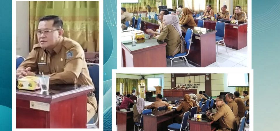 Rapat Lanjutan Pembahasan Permasalahan antara Kelompok Tani Napal Abadi 2 Desa Sukoawin Jaya, Kec. Sekernan, Kab. Muaro Jambi, dengan PT. Rimba Hutani Mas (RHM), yang bertempat di Aula Meranti Dinas Kehutanan Prov. Jambi.