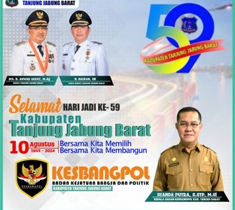 Selamat Hari Jadi ke-59 Kabupaten Tanjung Jabung Barat