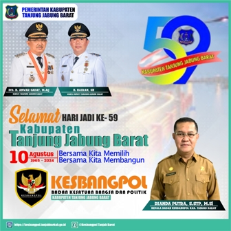 Selamat Hari Jadi ke-59 Kabupaten Tanjung Jabung Barat